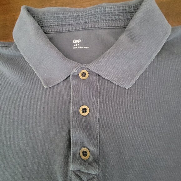 Gap Long Sleeve Polo Sz L - Picture 2 of 9